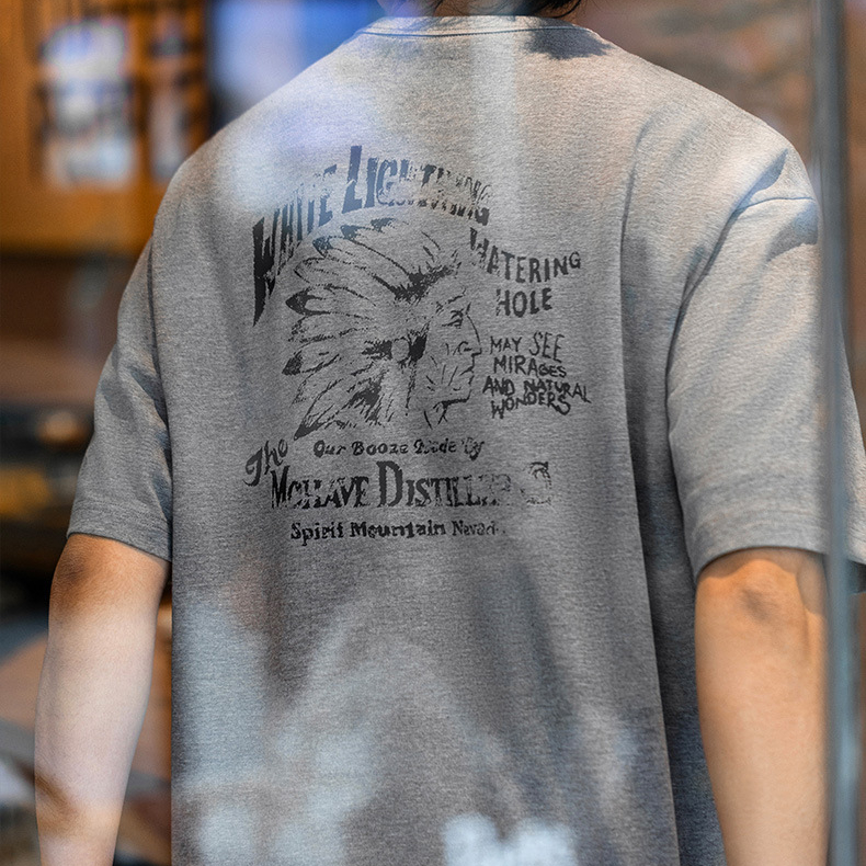 American retro Indian print loose round neck short sleeved T-shirt