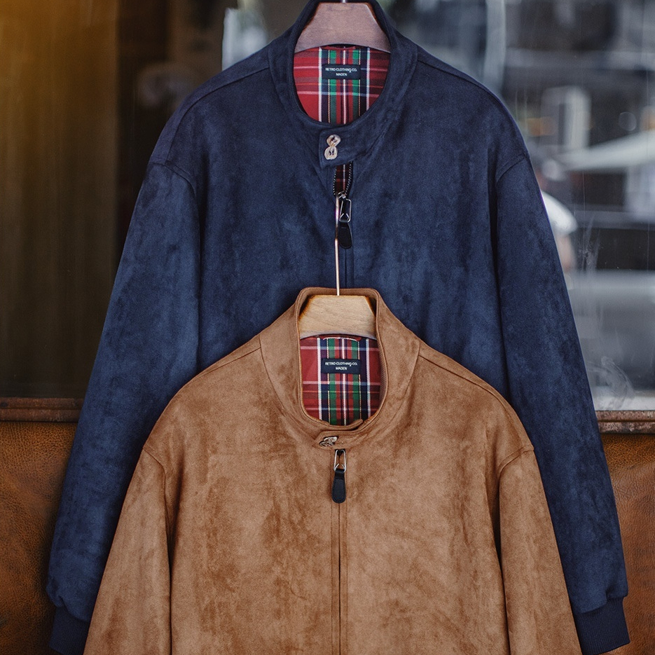 American Retro Suede Harrington G9 Maillard Vintage Jacket
