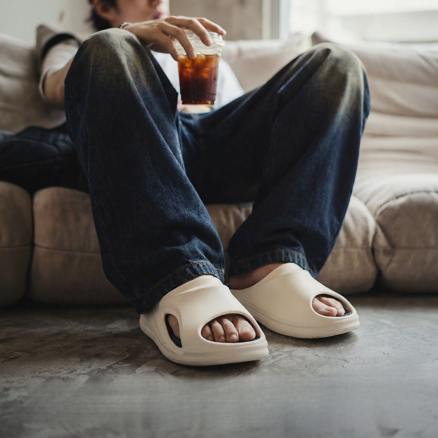 Sports Parade 2026 Summer New Men's External Wear Height Increasing EVA Coconut Slippers