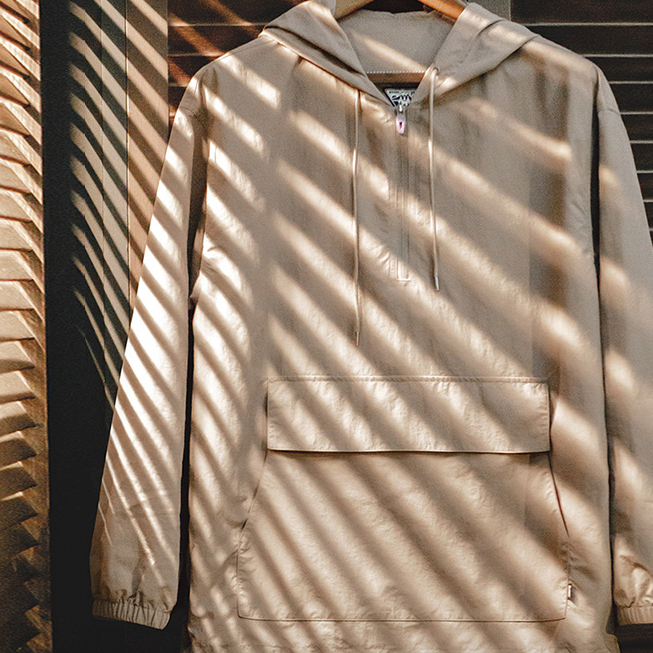 Maden Mountain outdoor half zip hooded jacket hoodie sports style loose casual pullover jacket