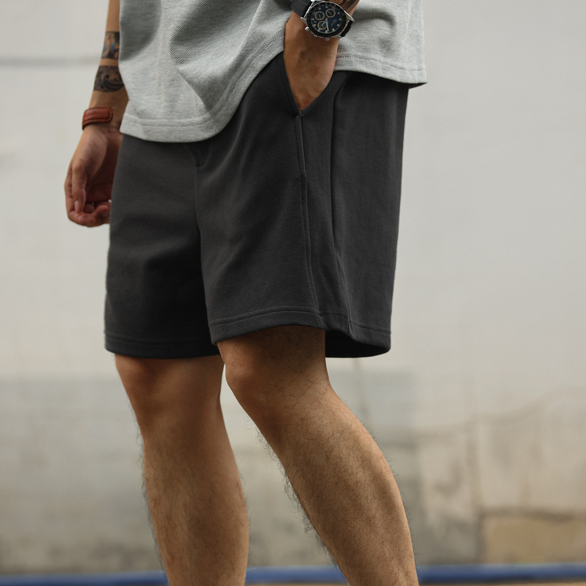Summer American casual 360g men's patchwork design shorts