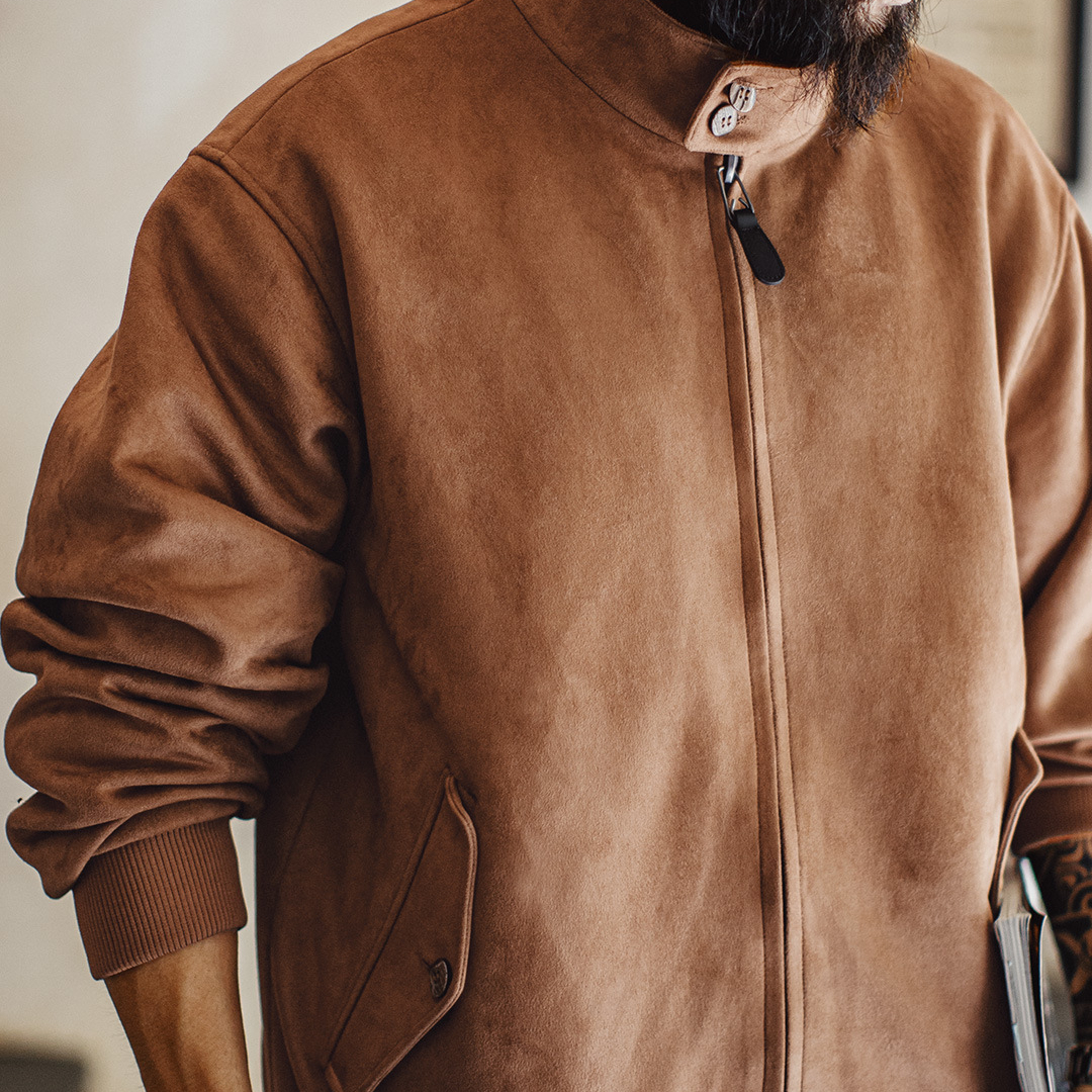 American Retro Suede Harrington G9 Maillard Vintage Jacket