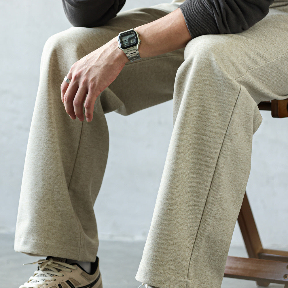 Casual Micro Tapered Casual Waist Pleated Solid Color Versatile Basic Straight Leg Pants