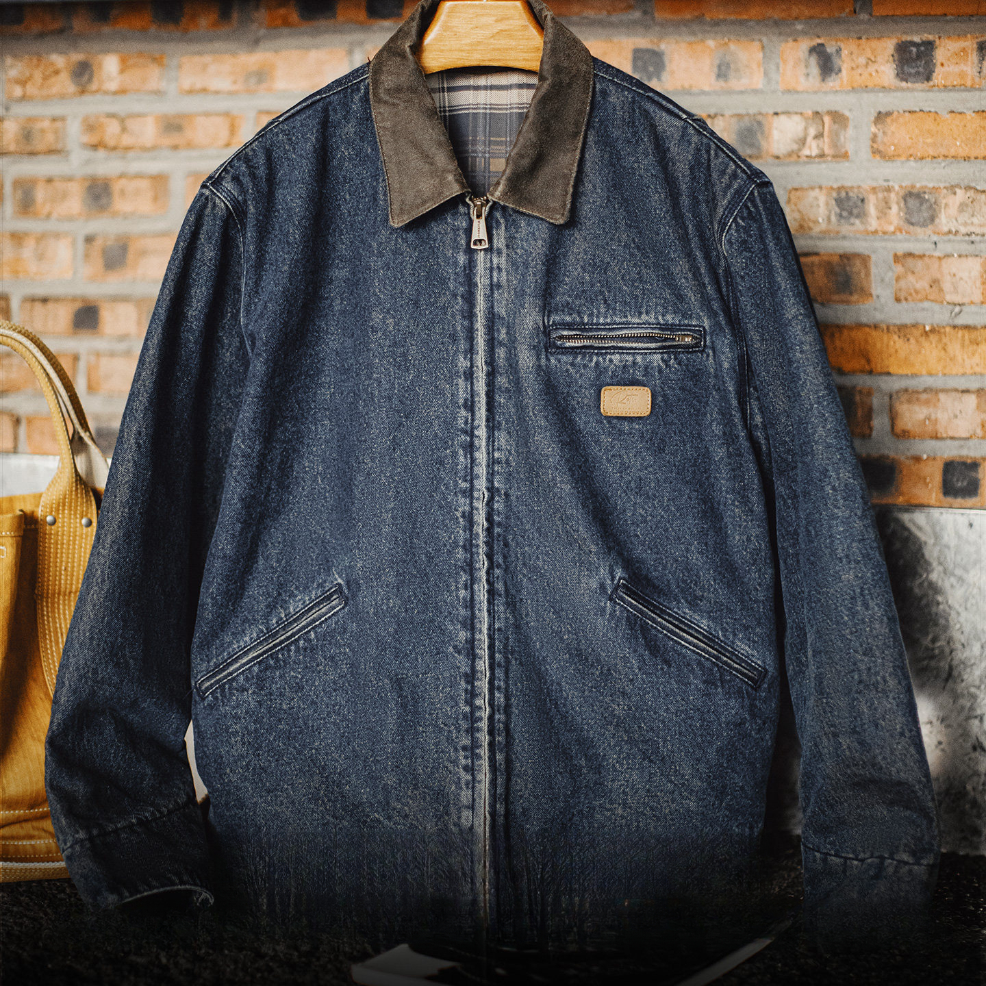 American Retro Denim Detroit Jacket Washed And Worn Short Casual Lapel Jacket