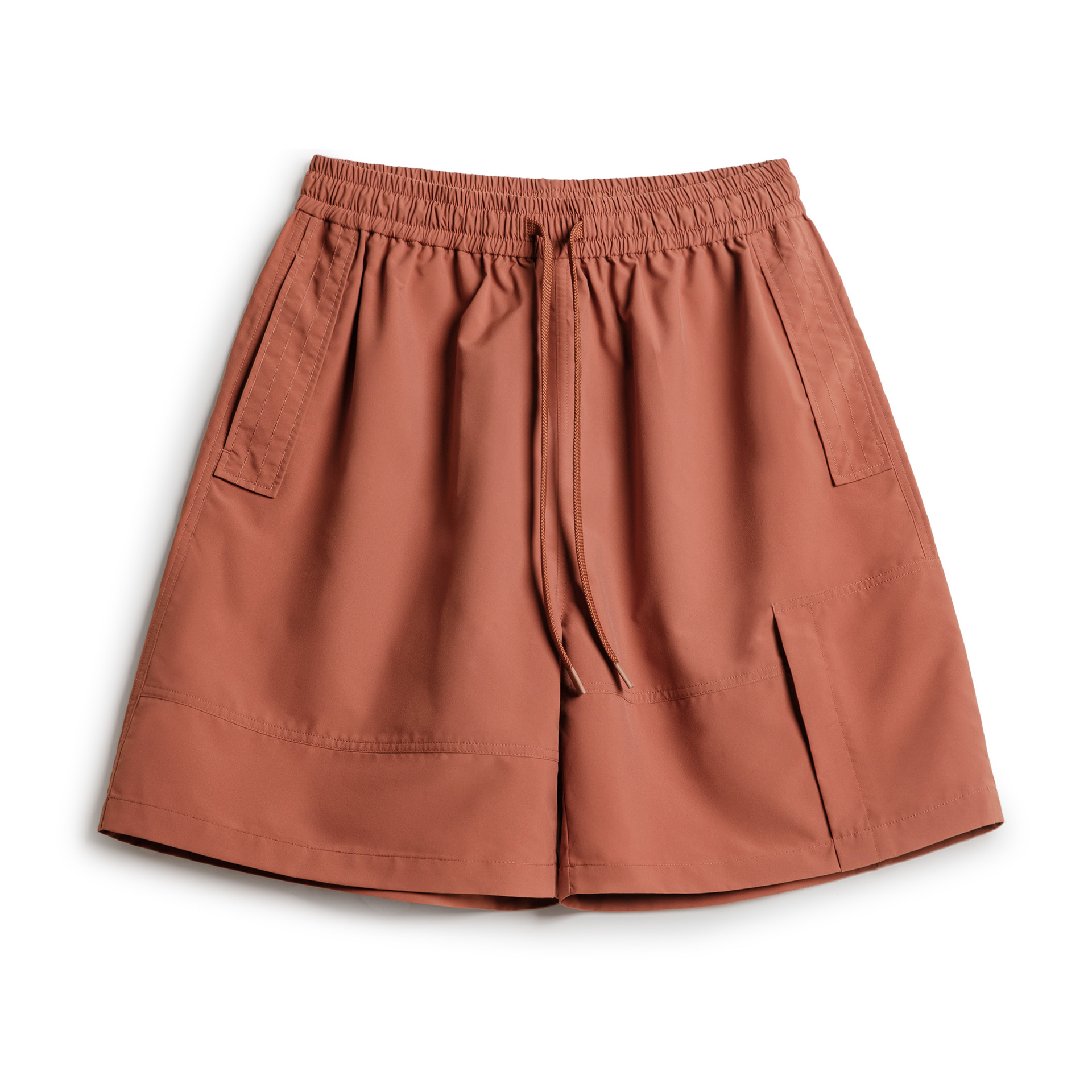 Summer American drawstring straight tube loose large pocket shorts