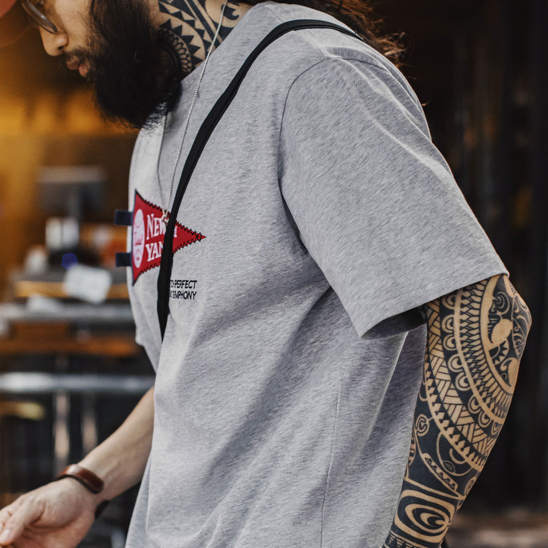 Summer American retro embroidered pure cotton short sleeved T-shirt