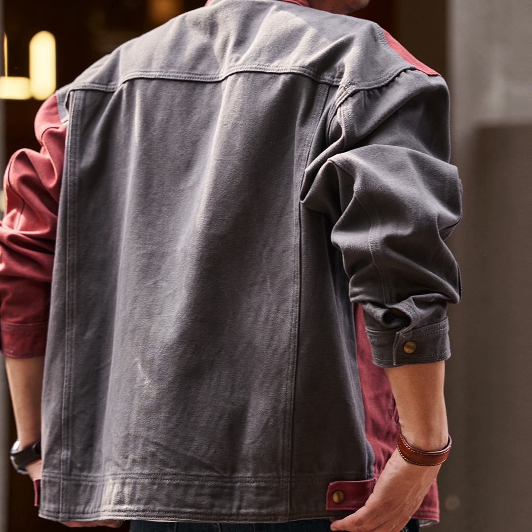 American Style Color Blocked Harrington Men'S 2025 Casual Hunting Jacket