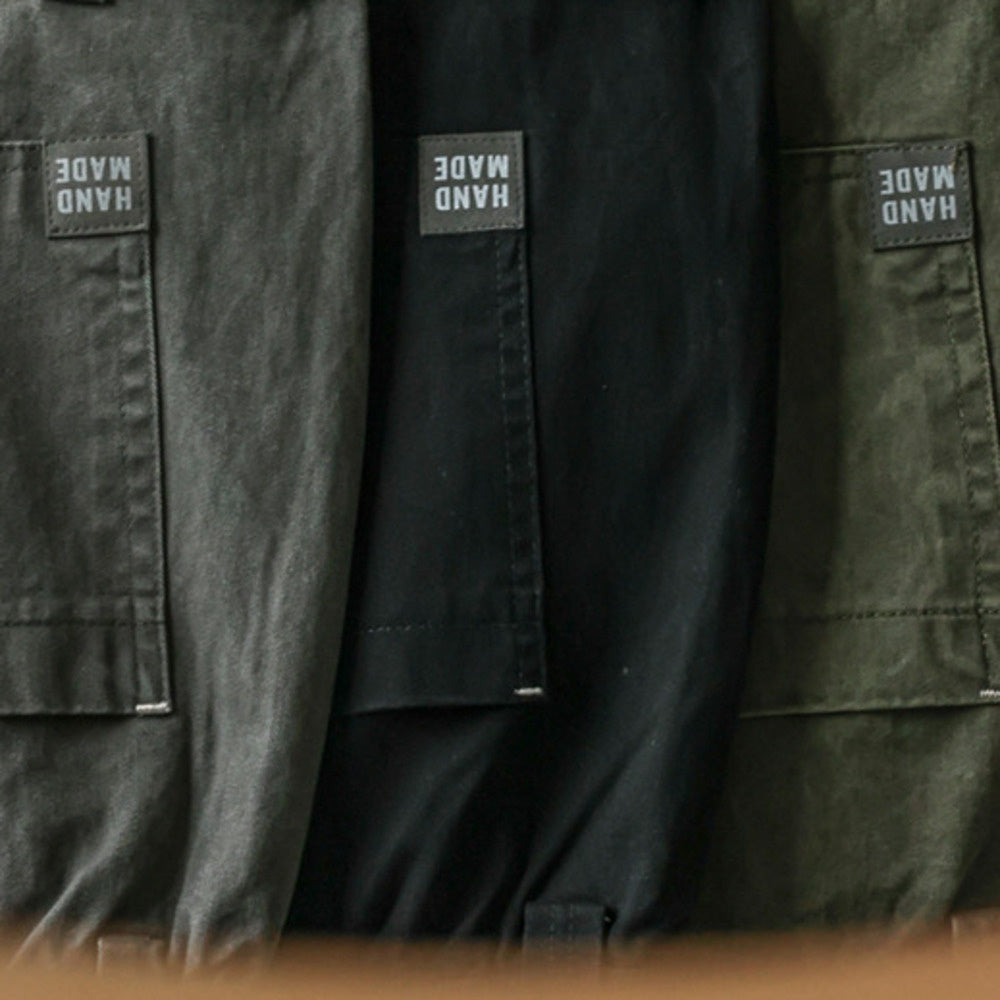 Vintage combed cotton workwear lumberjack pants vintage loose casual versatile wide-leg straight-leg pants