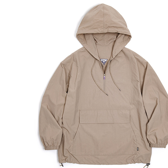 Maden Mountain outdoor half zip hooded jacket hoodie sports style loose casual pullover jacket