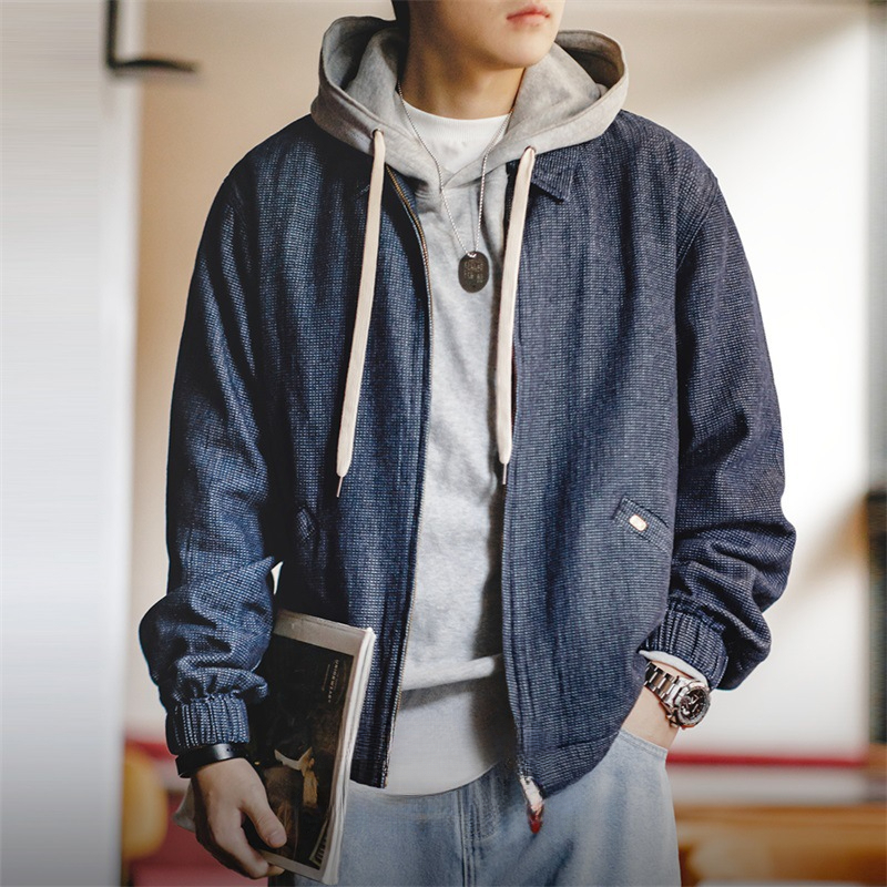 Maden retro denim boy coach jacket cityboy loose collar jacket