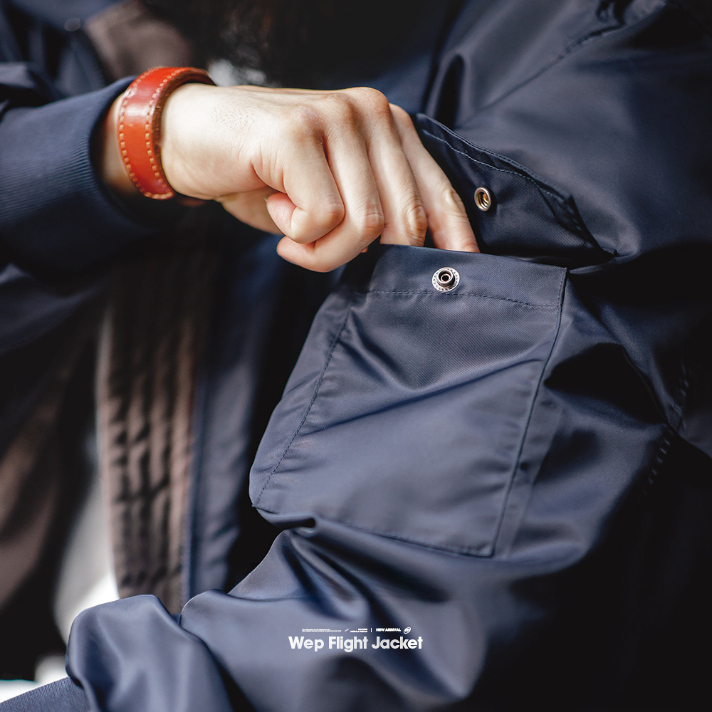 Maden Retro G8 Pilot Jacket Military Style Amikaki Flip Collar Short Coat.