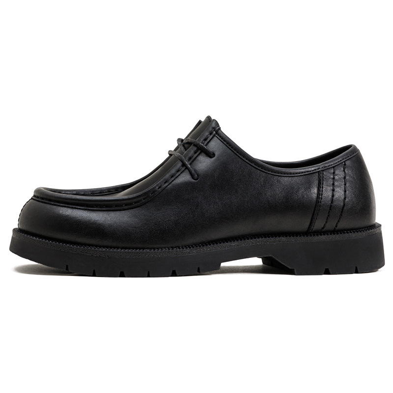Maden retro Moccasin kangaroo shoes British casual black round toe Derby leather shoes