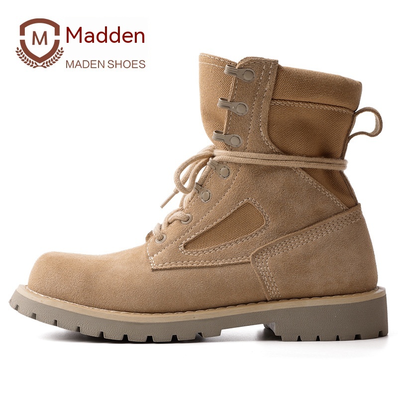 Maden High top tactical Martin boots British style work boots, mid top outdoor desert boots