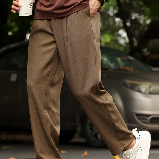 American 240g  men's double four button design casual pants