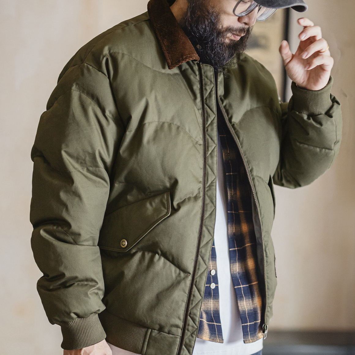 American Retro CWU45P Short Lapel Warm Bomber Flight Jacket