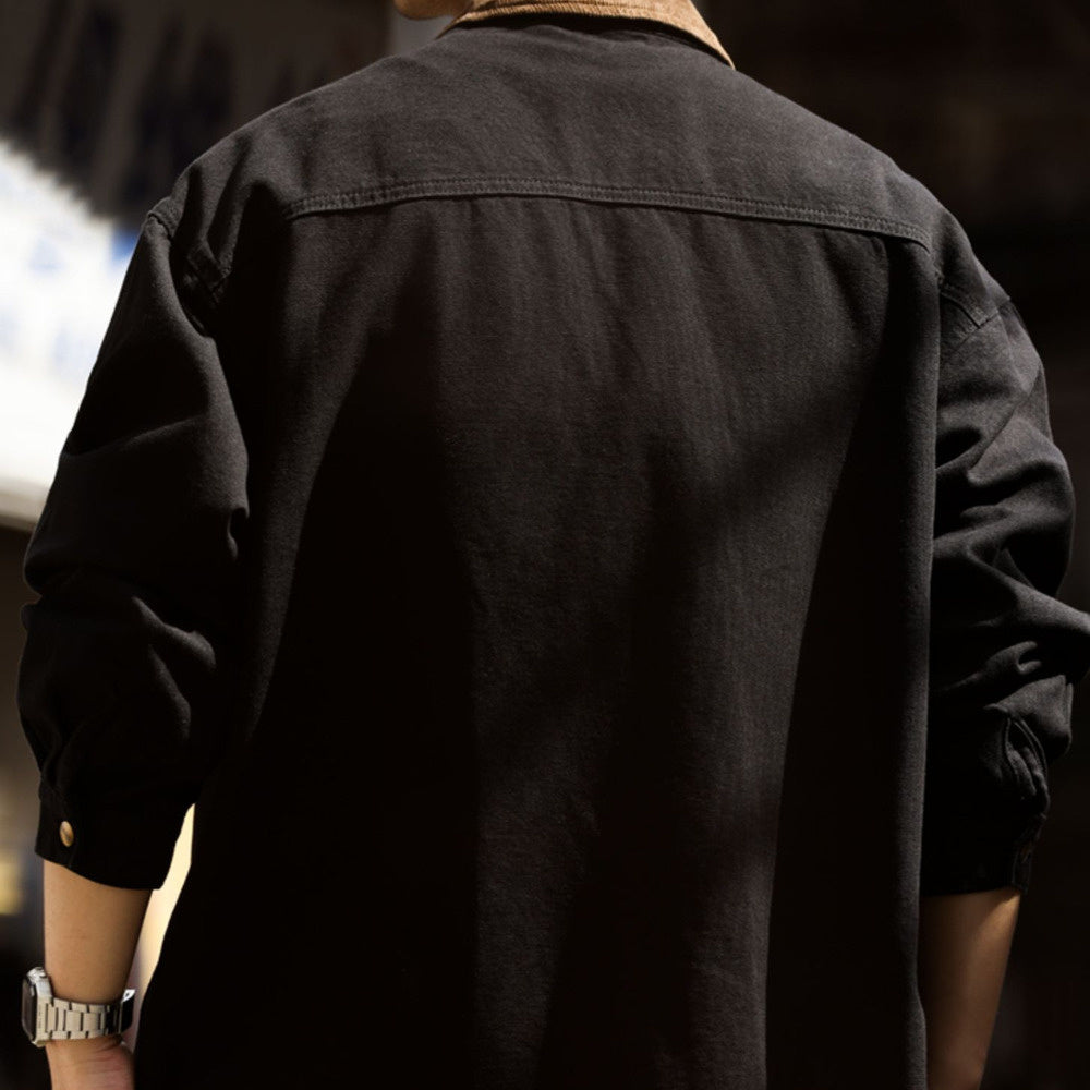 J97 Kahart shirt jacket men's contrasting color spliced collar cleanfit workwear jacket