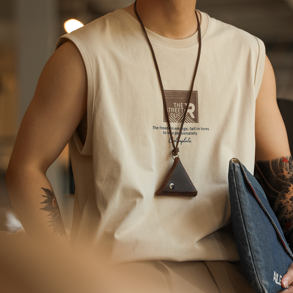 American casual men's summer printed cool sports vest