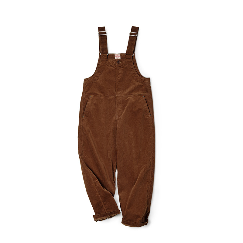 Magi Corduroy Backband Pants Amikaki Loose Straight Strap Jumpsuit