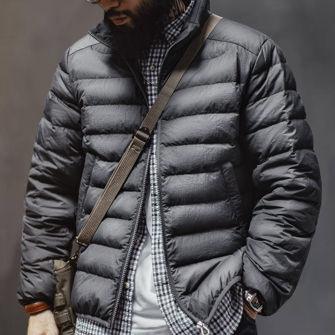 American Style Ultra-Thin Men'S Autumn And Winter White Duck Down Jacket