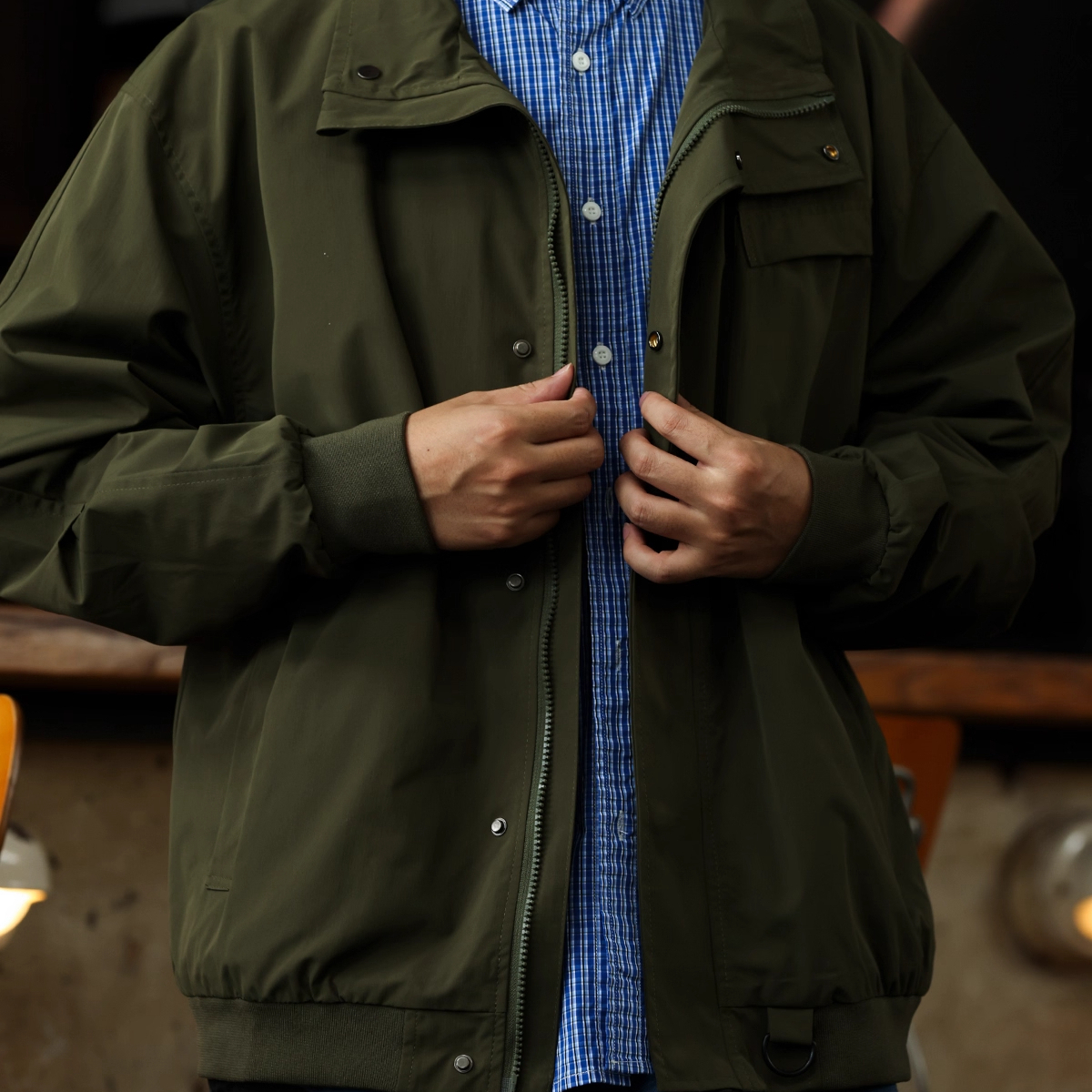 American Retro Outdoor Woven Men'S Casual Workwear Windproof Jacket