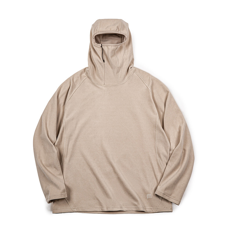 Maden Gorpcore Imitation Dralon Hoodie Outdoor Turtleneck Raglan Sleeve Ninja Mask Sweater