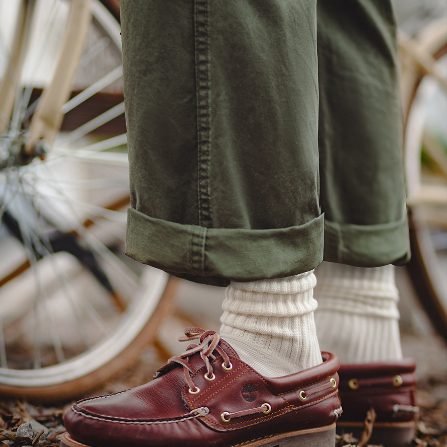 Japanese retro Amikaji pure cotton knitted long socks