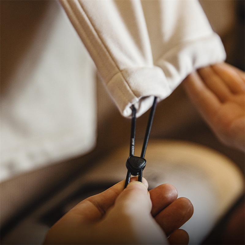 Maden retro multi pocket straight leg elastic waist band drawstring ankle sports casual pants