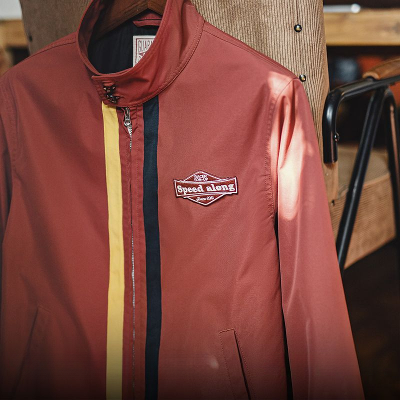 Maden Vintage 60S Clash Racing Jacket IVY Standing Collar Athletic Casual Zipper Jacket