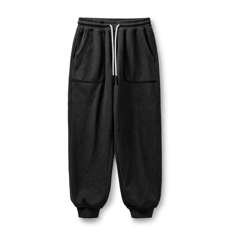 Madden Workwear American Retro OG107 Velvet Sweatpants Sports Leisure Warm Elastic Waist Ankle Banded Pants Men's Autumn and Winter