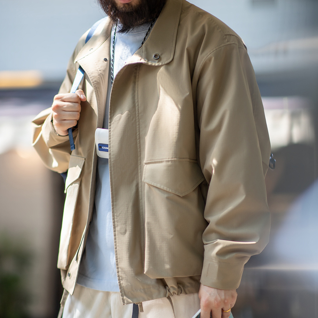 Maden M65 Jacket Multi-Pocket Lapel Amekaji Loose Khaki Coat