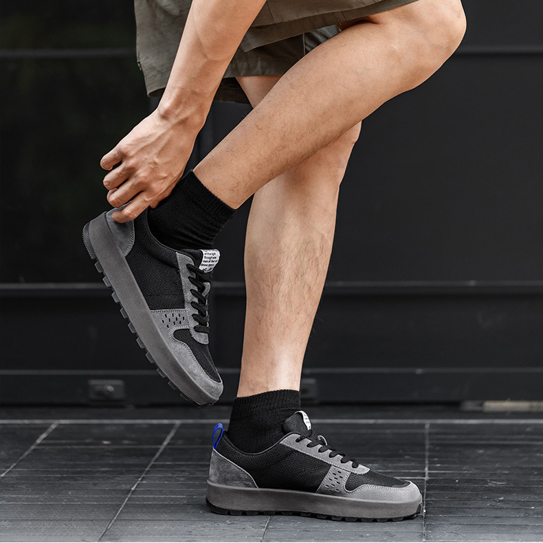 Retro men's summer breathable thick soled commuting mesh sports and leisure shoes