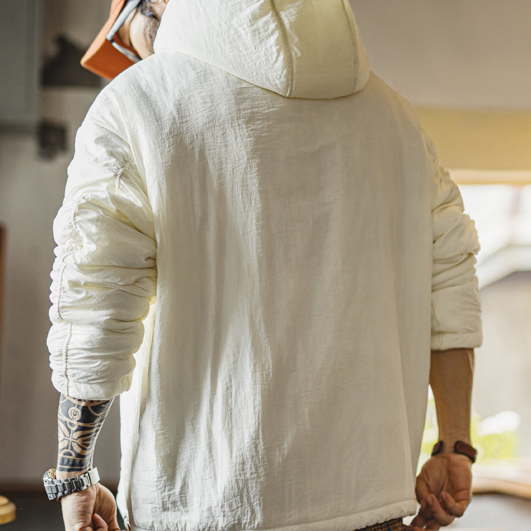 American Round Neck Hooded Commuting Warm Jacket