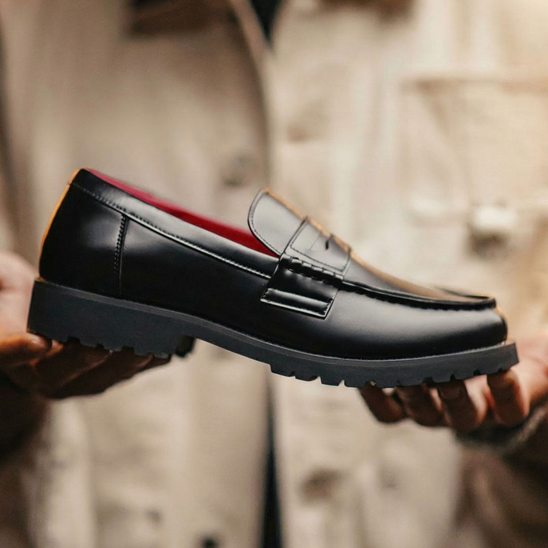 Vintage Old Money Style Winter New Mokaxin Square Toe Commuting Casual Leather Shoes