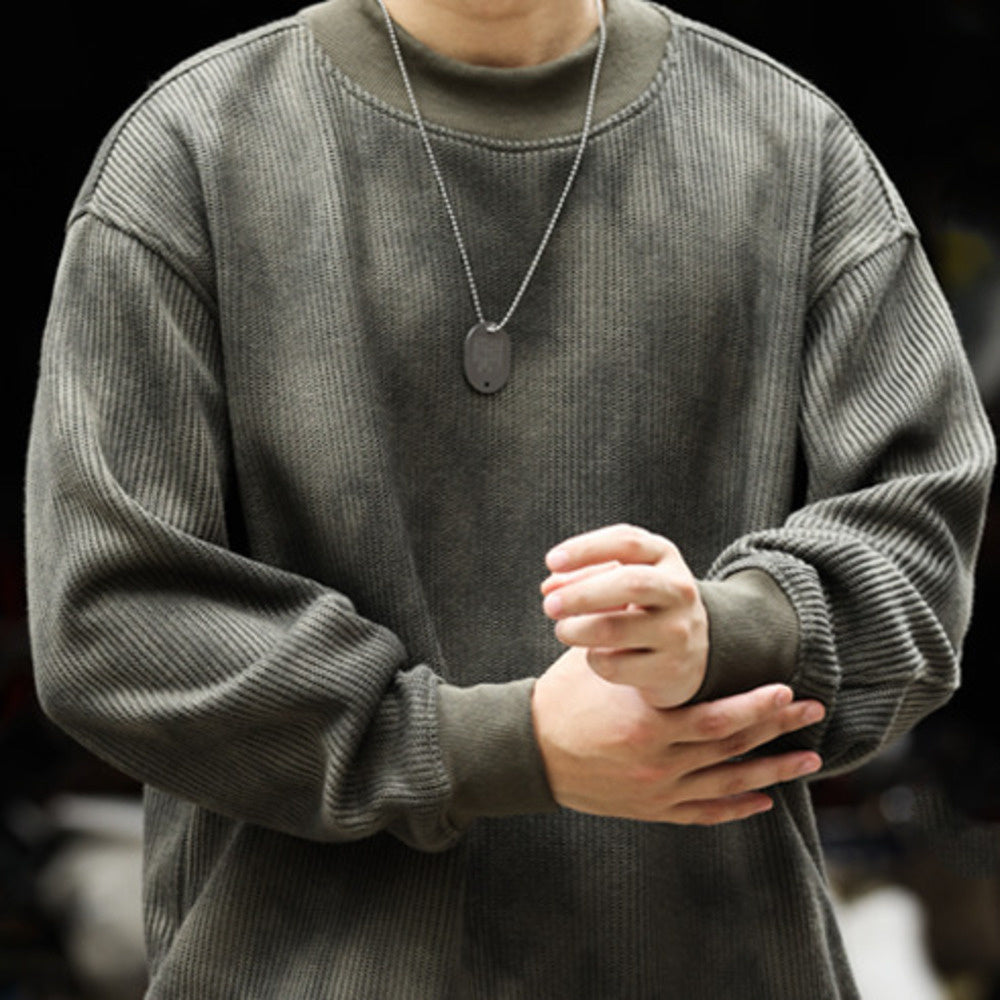 Swoosh Wool Knit Crew Neck Sweatshirt 540g Heavyweight Chunky Thread Vintage Wheaties Slouchy Knit