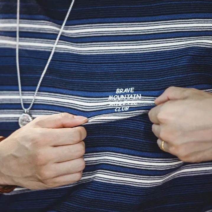 MADEN Contrast Color Striped Cityboy Blended round Neck Drop Shoulder Sweater