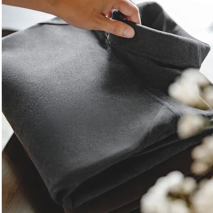 MADEN Retro Imitation Dralon High Collar Warm Raglan Sleeve Bottoming Shirt