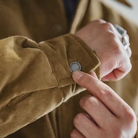 Magen Vintage Corduroy Jacket Corduroy Lapel Thick Warm Jacket