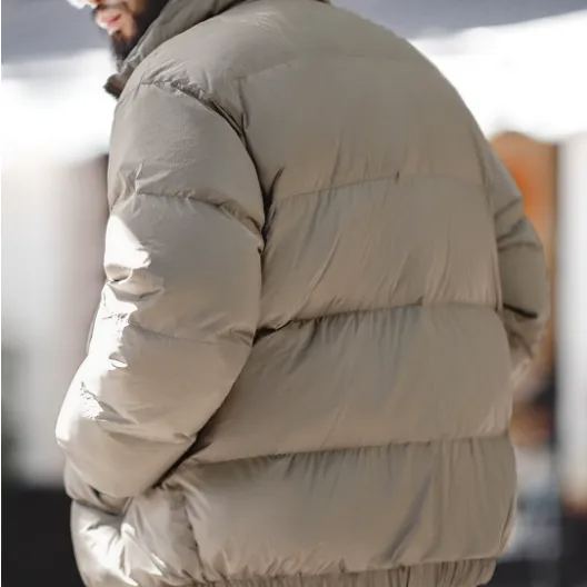 MADEN Double-Sided Quilted down Jacket Duck down Versatile Stand Collar Warm Jacket