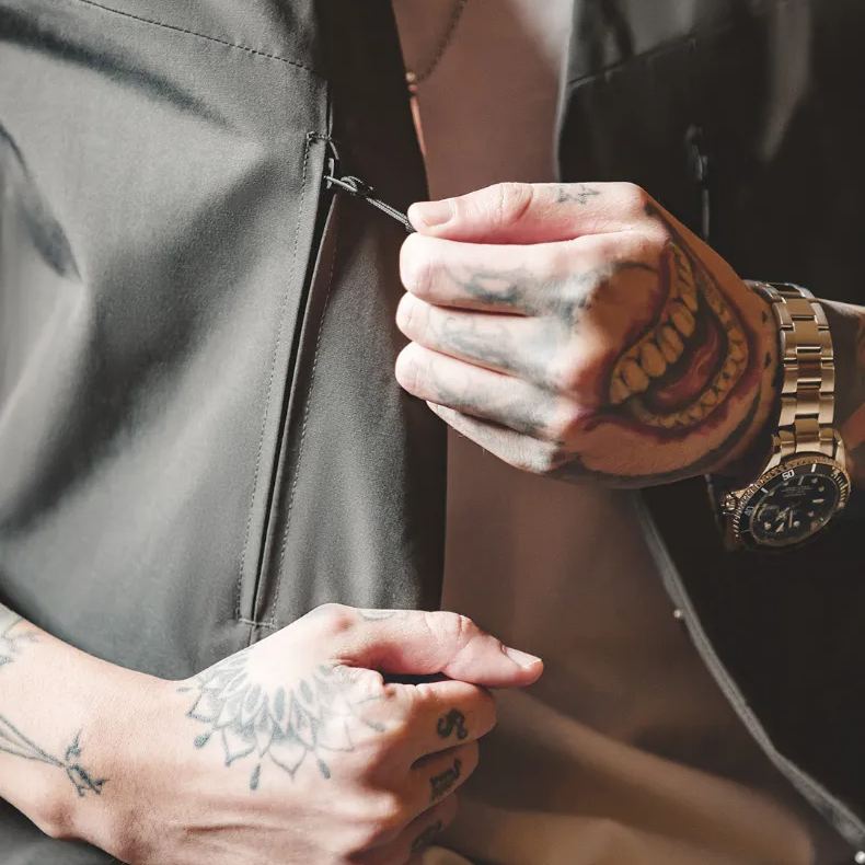 Maden Leisure Function All-Matching Jacket Commuter Non-Ironing Collarless Suit Jacket