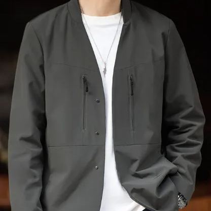 Maden Leisure Function All-Matching Jacket Commuter Non-Ironing Collarless Suit Jacket