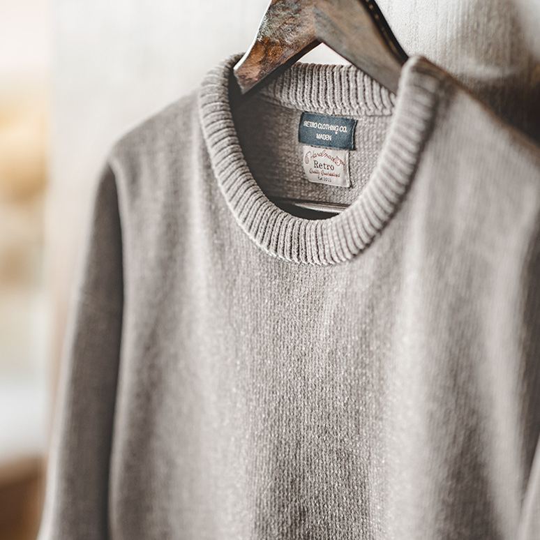 Maden Casual Chenille round Neck Sweater Warm Skin-Friendly Bottoming Sweater Lazy Top