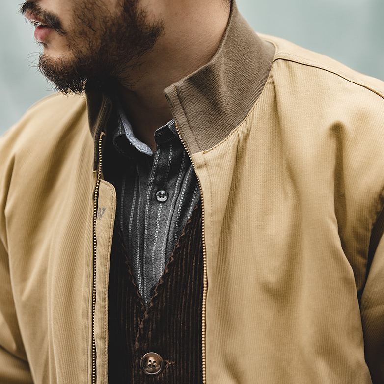 Maden Retro M1942 Motorcycle Clothing Cotton Coat Jacket Hard Han Style Stand-up Collar Cotton-Padded Coat 