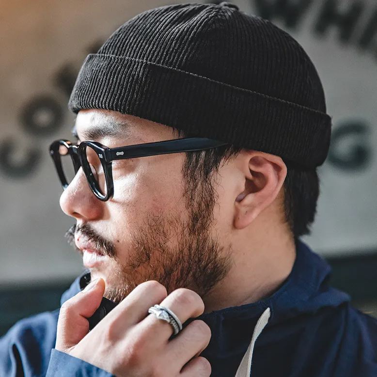 Maden Vintage Corduroy Yupi Skullcap Chinese Landlord Hat Brimless Brimless a Sailor's Cap