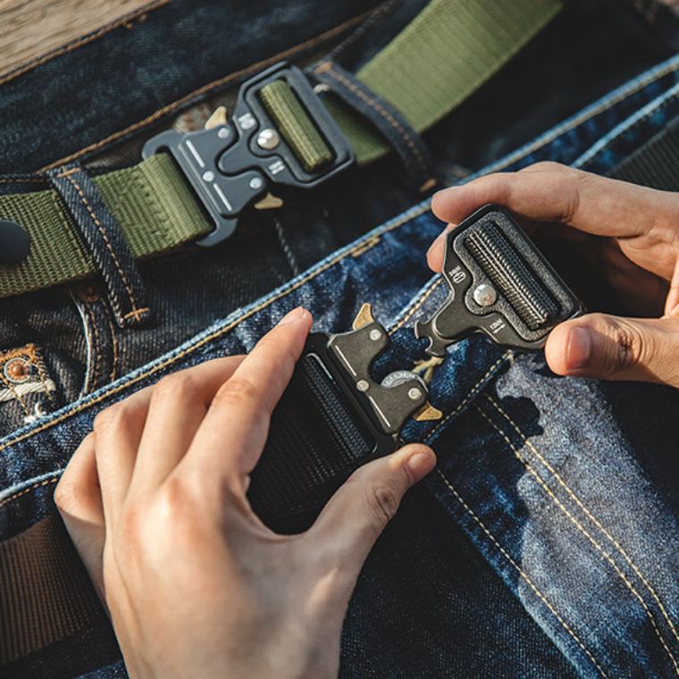 Maden Retro Tactical Automatic Belt Cobra Functional Canvas Special Outdoor Governing Pants Belt