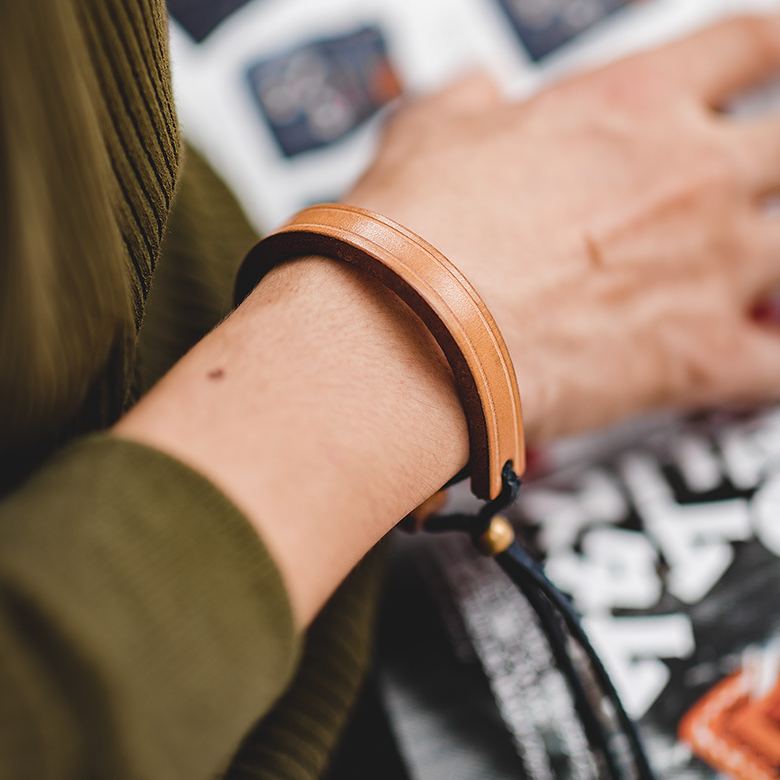 Maden Japanese-Style Retro Life Ring Skeleton-Skin Amekaji Bracelet Bracelet