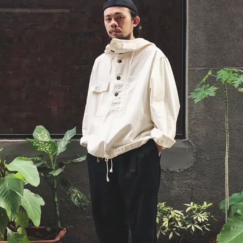 Maden Retro World War Ii Beige Deck Serving Bad Weather Coat Charging Sweater Hoodie