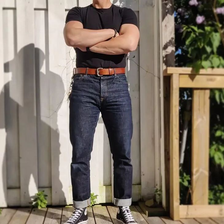 Maden Retro Crew Neck 300G Solid Color Thick Carbon Brushed T-shirt Men's Cotton Short Sleeve