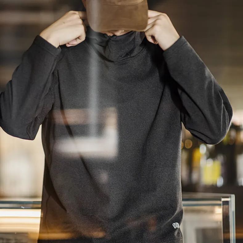 Maden Gorpcore Imitation Dralon Hoodie Outdoor Turtleneck Raglan Sleeve Ninja Mask Sweater