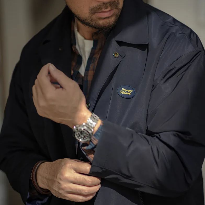 Maden Vintage Teflon Three-Proof Balmacon Trench Coat Lapel Mid-Length Overcoat