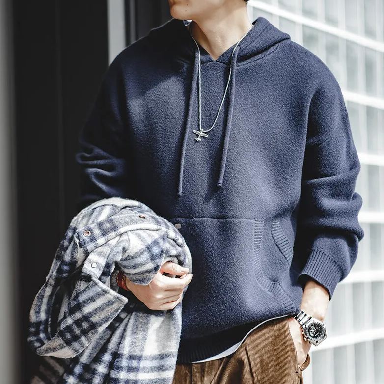 Maden Casual Heavy Hooded Sweater Sweater Cityboy Pullover Thickened Coat